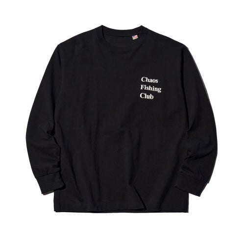CHAOS FISHING CLUB LONG SLEEVE カオスフィッシングクラブ ロングスリーブTシャツ LOGO BLACK スケートボード スケボー 1