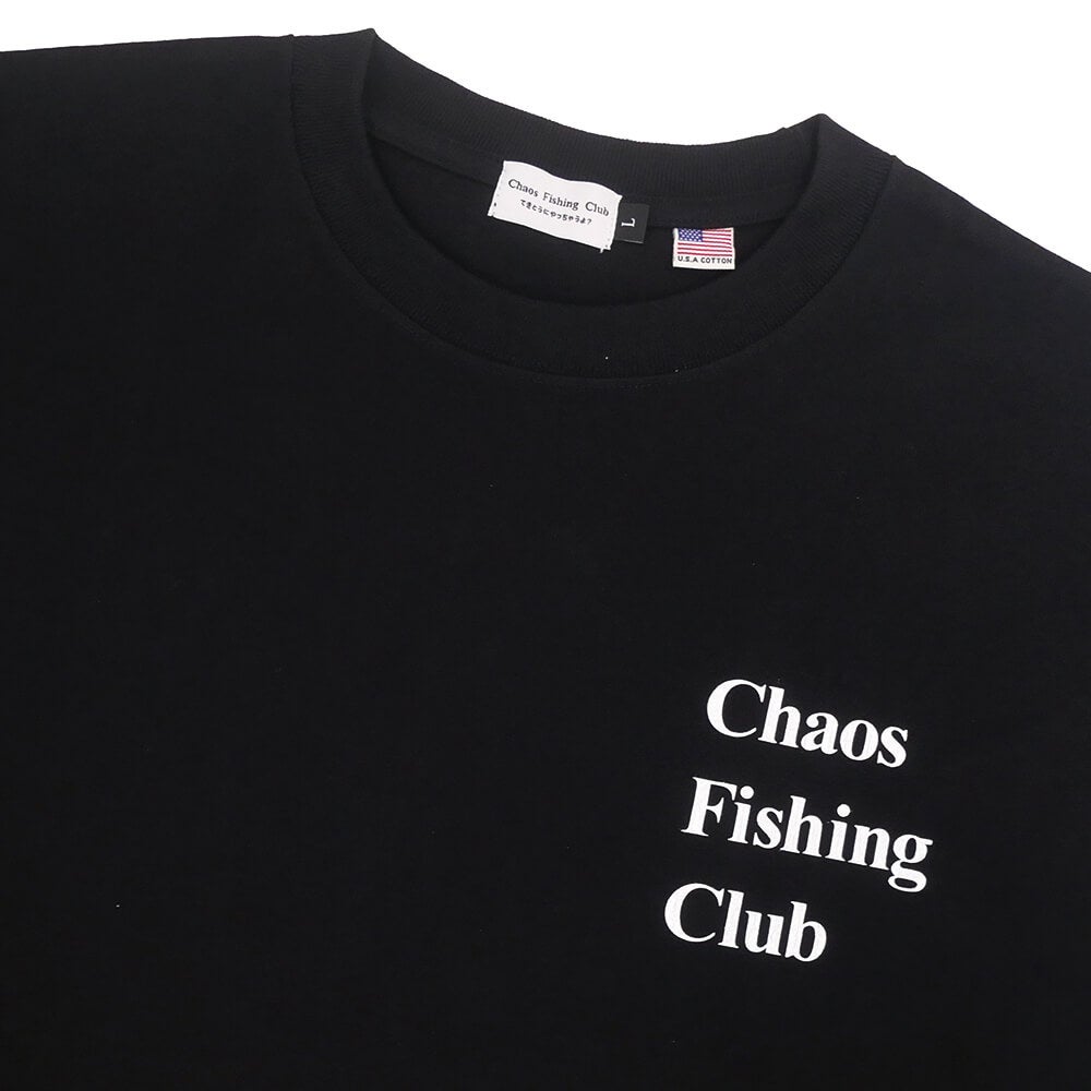 CHAOS FISHING CLUB LONG SLEEVE カオスフィッシングクラブ ロングスリーブTシャツ LOGO BLACK スケートボード スケボー 2