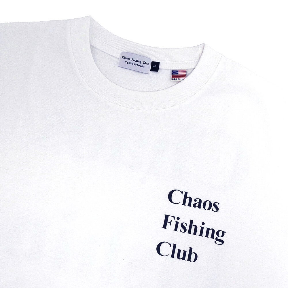 CHAOS FISHING CLUB LONG SLEEVE カオスフィッシングクラブ ロングスリーブTシャツ LOGO WHITE スケートボード スケボー 2
