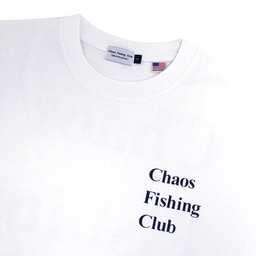 CHAOS FISHING CLUB LONG SLEEVE カオスフィッシングクラブ ロングスリーブTシャツ LOGO WHITE スケートボード スケボー 2
