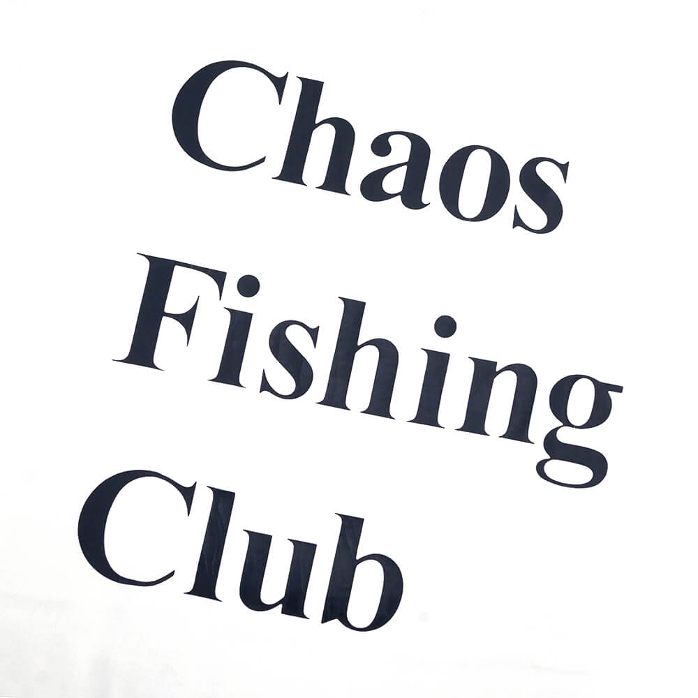 CHAOS FISHING CLUB LONG SLEEVE カオスフィッシングクラブ ロングスリーブTシャツ LOGO WHITE スケートボード スケボー 3