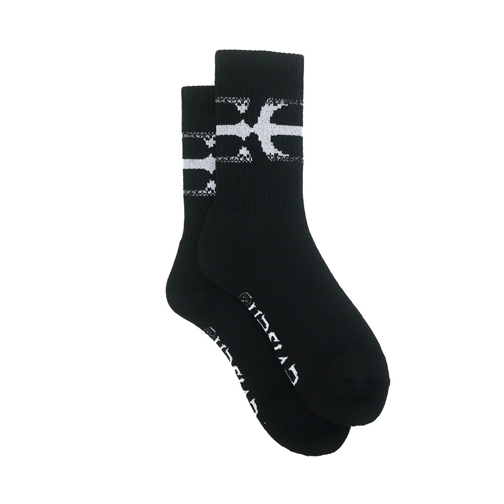 EVISEN SOCKS エビセン ソックス 靴下 PATTERN BLACK スケートボード スケボー 3