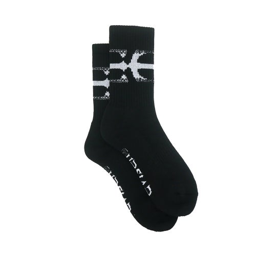 EVISEN SOCKS エビセン ソックス 靴下 PATTERN BLACK スケートボード スケボー 3
