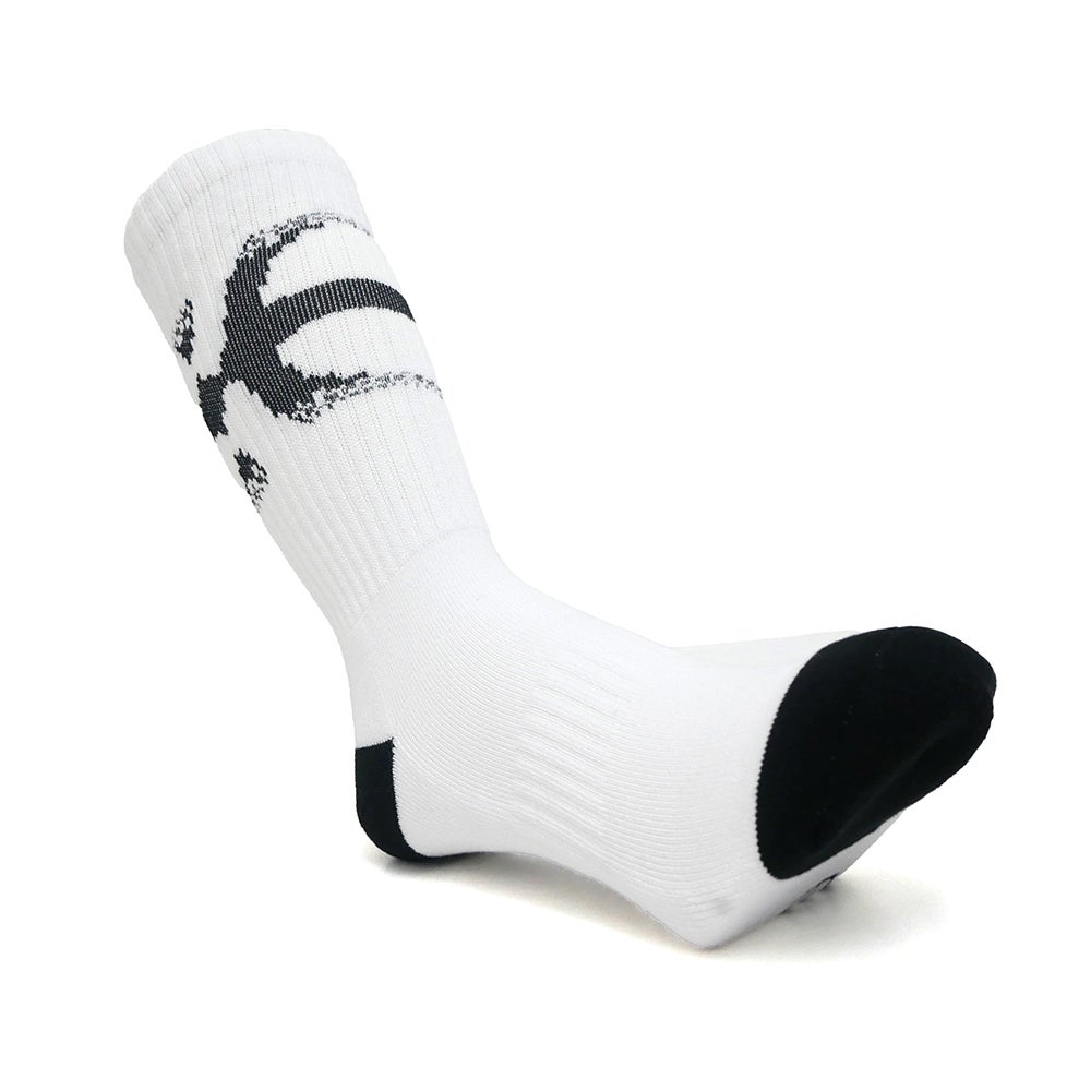 EVISEN SOCKS エビセン ソックス 靴下 PATTERN WHITE スケートボード スケボー