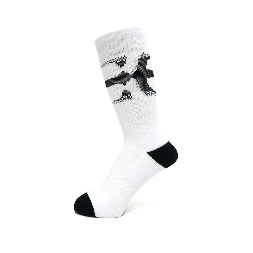 EVISEN SOCKS エビセン ソックス 靴下 PATTERN WHITE スケートボード スケボー 1