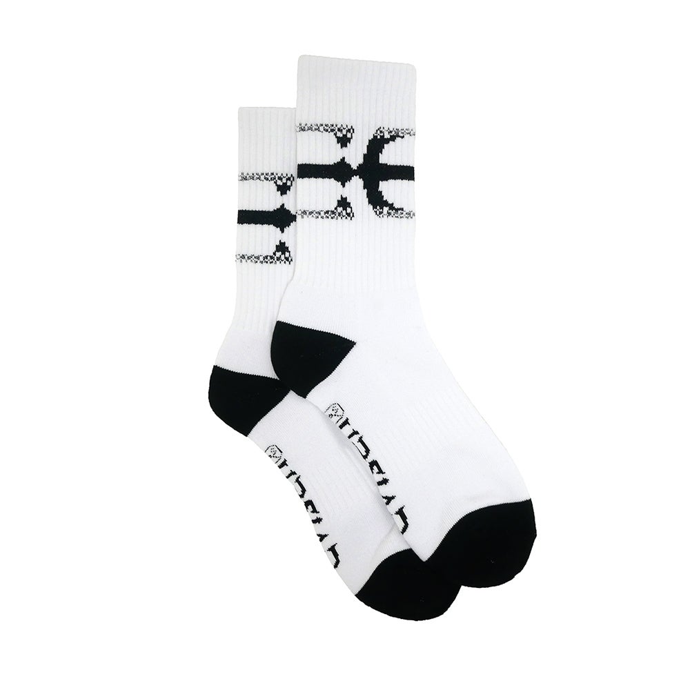EVISEN SOCKS エビセン ソックス 靴下 PATTERN WHITE スケートボード スケボー 3