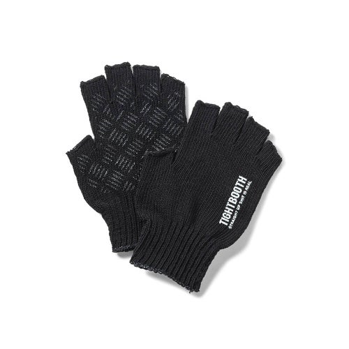 TIGHTBOOTH（TBPR）GLOVE タイトブース グローブ 手袋 LOGO FINGERLESS GLOVE BLACK  スケートボード スケボー 1