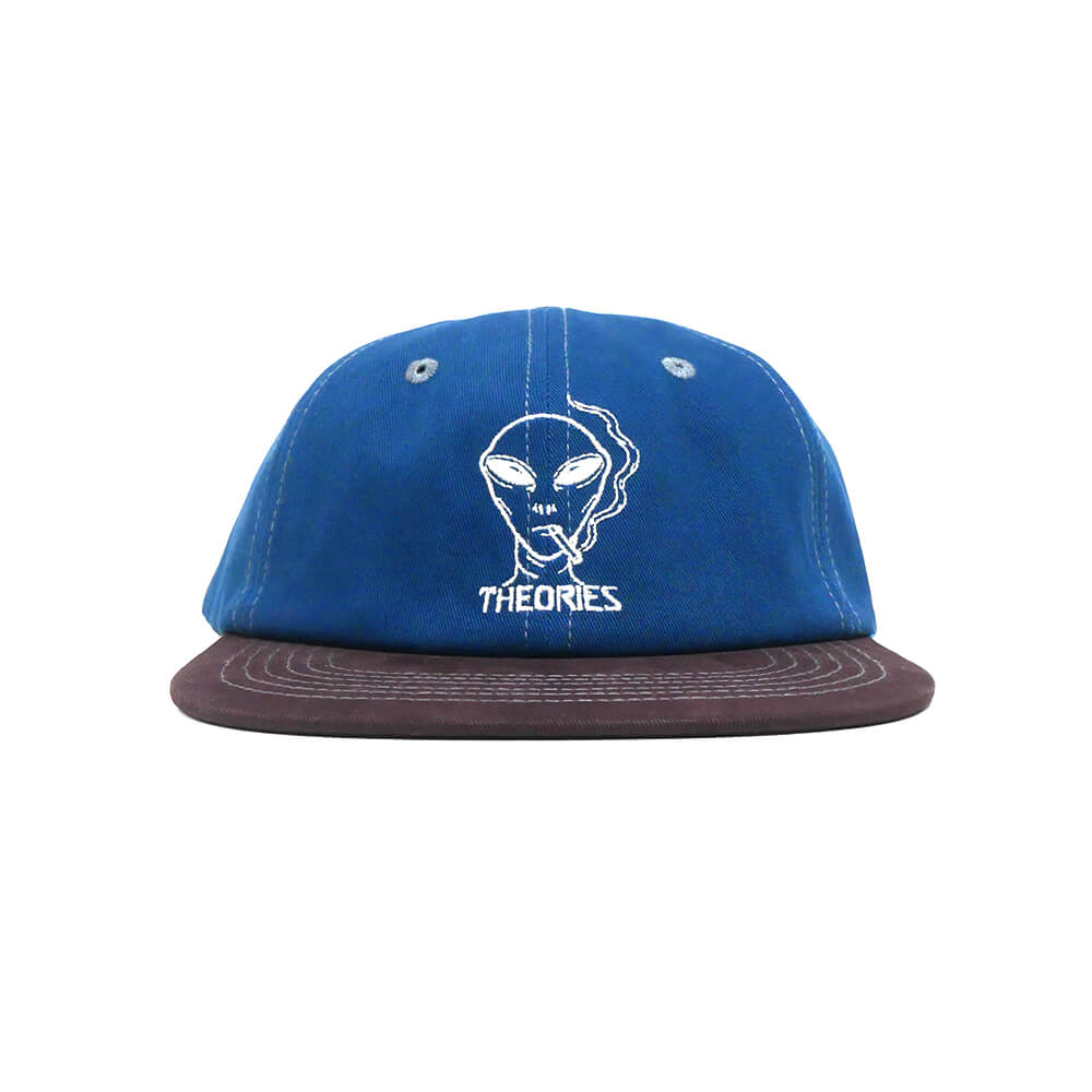THEORIES CAP セオリーズ キャップ OUTER SPACE SNAPBACK BLUE/DARK CHERRY スケートボード スケボー 1
