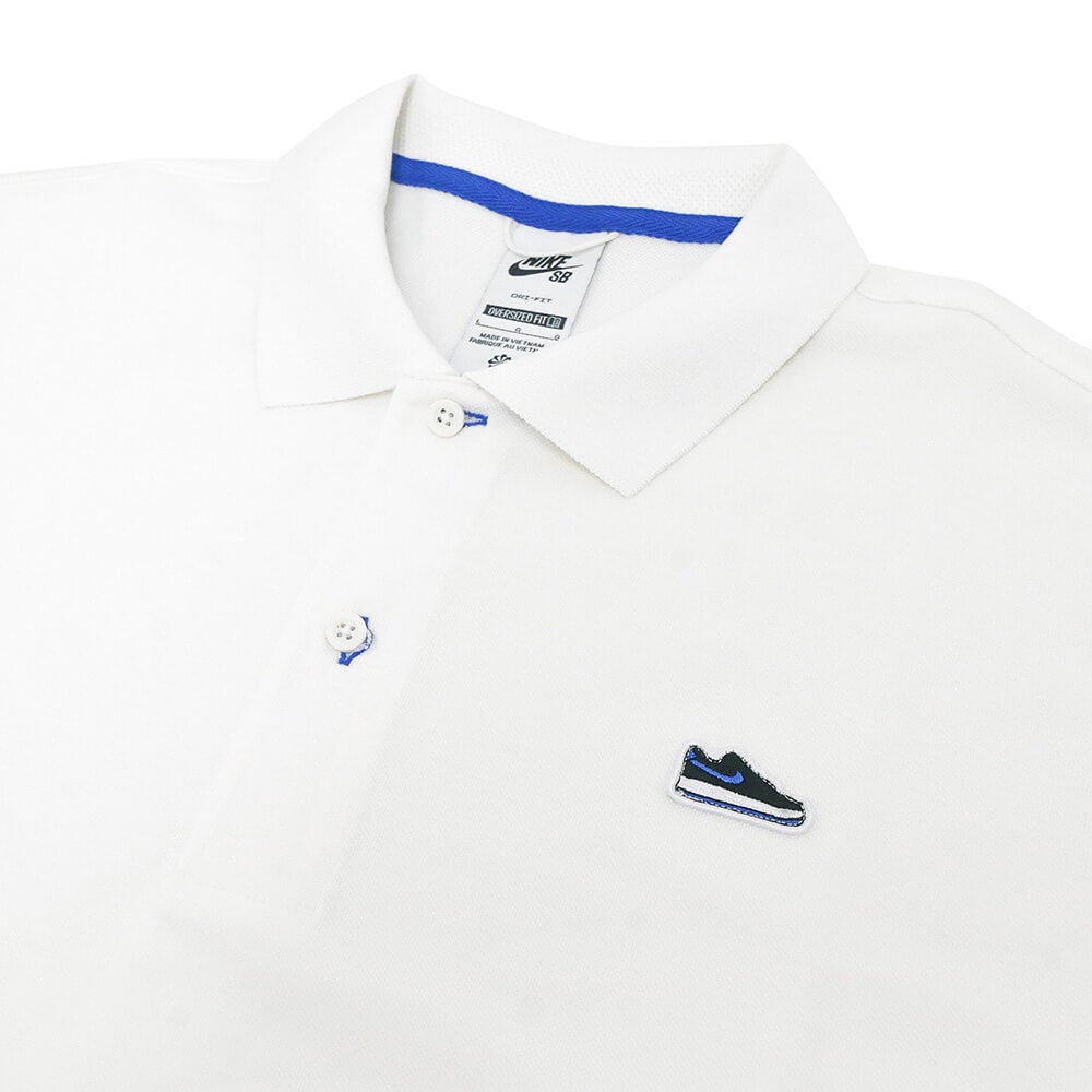  NIKE SB SHORT SLEEVE SHIRTS<br> ナイキSB 半袖シャツ SOLID BREAK POLO AF1 WHITE/ROYAL IV0598-136 スケートボード スケボー 02