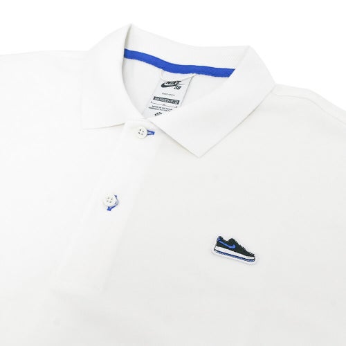  NIKE SB SHORT SLEEVE SHIRTS<br> ナイキSB 半袖シャツ SOLID BREAK POLO AF1 WHITE/ROYAL IV0598-136 スケートボード スケボー 02