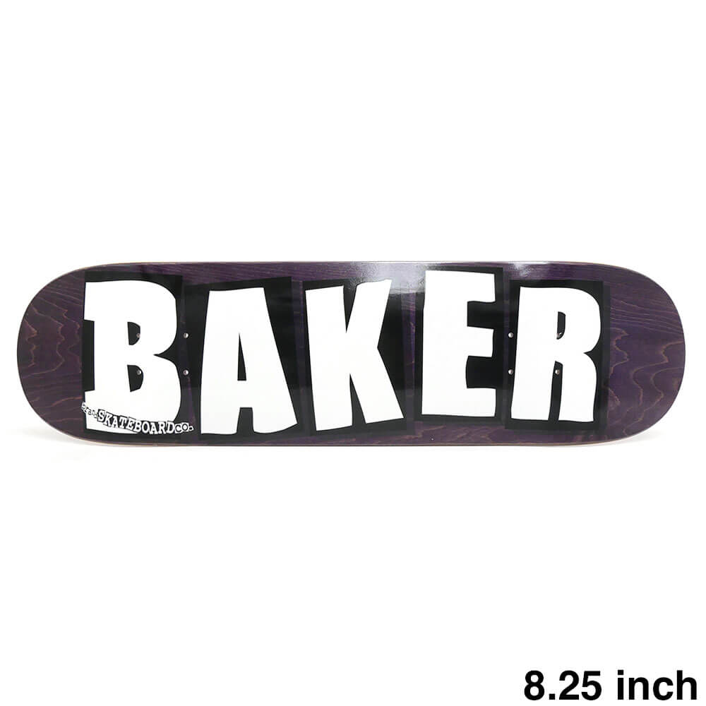BAKER DECK ベイカー デッキ TEAM BRAND LOGO VENEERS B2 PURPLE STAIN 8.25 スケートボード スケボー 1