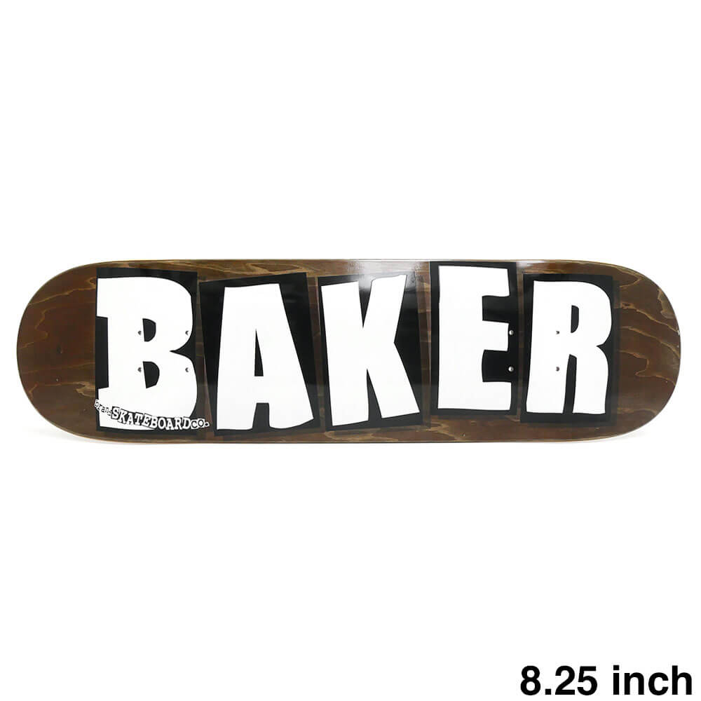 BAKER DECK ベイカー デッキ TEAM BRAND LOGO VENEERS B2 BROWN STAIN 8.25 スケートボード スケボー 1