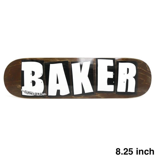 BAKER DECK ベイカー デッキ TEAM BRAND LOGO VENEERS B2 BROWN STAIN 8.25 スケートボード スケボー 1