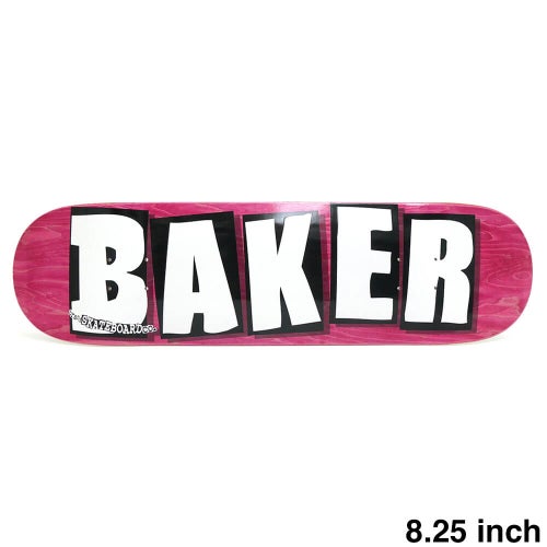 BAKER DECK ベイカー デッキ TEAM BRAND LOGO VENEERS B2 PINK STAIN 8.25 スケートボード スケボー 1
